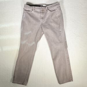 J Jill Jeans‎ Womens 10 P Authentic Fit Slim Ankle Brown Denim Casual Preppy